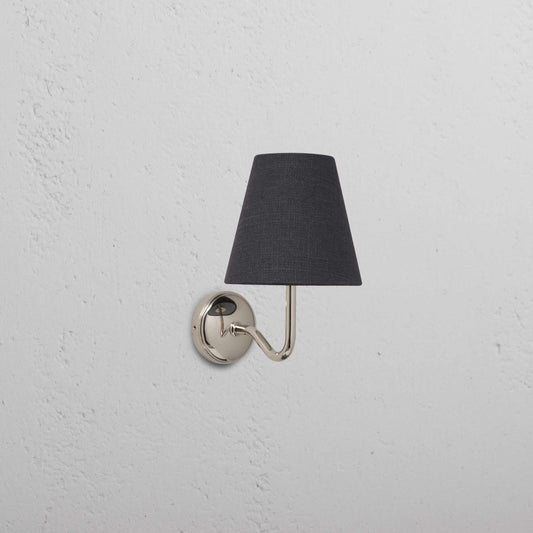 Skorter | Malvern Small Wall Lamp Basalt Gray - Polished Nickel