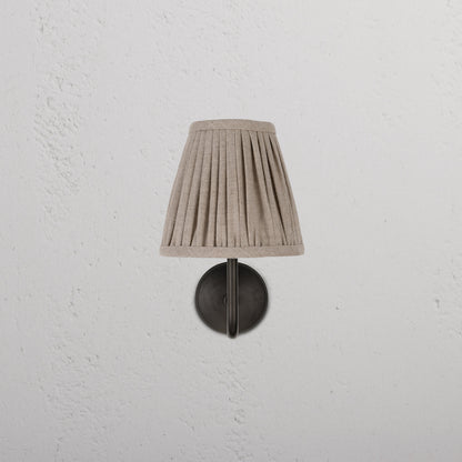 Skorter | Malvern Small Wall Lamp Pleated Natural Beige - Bronze