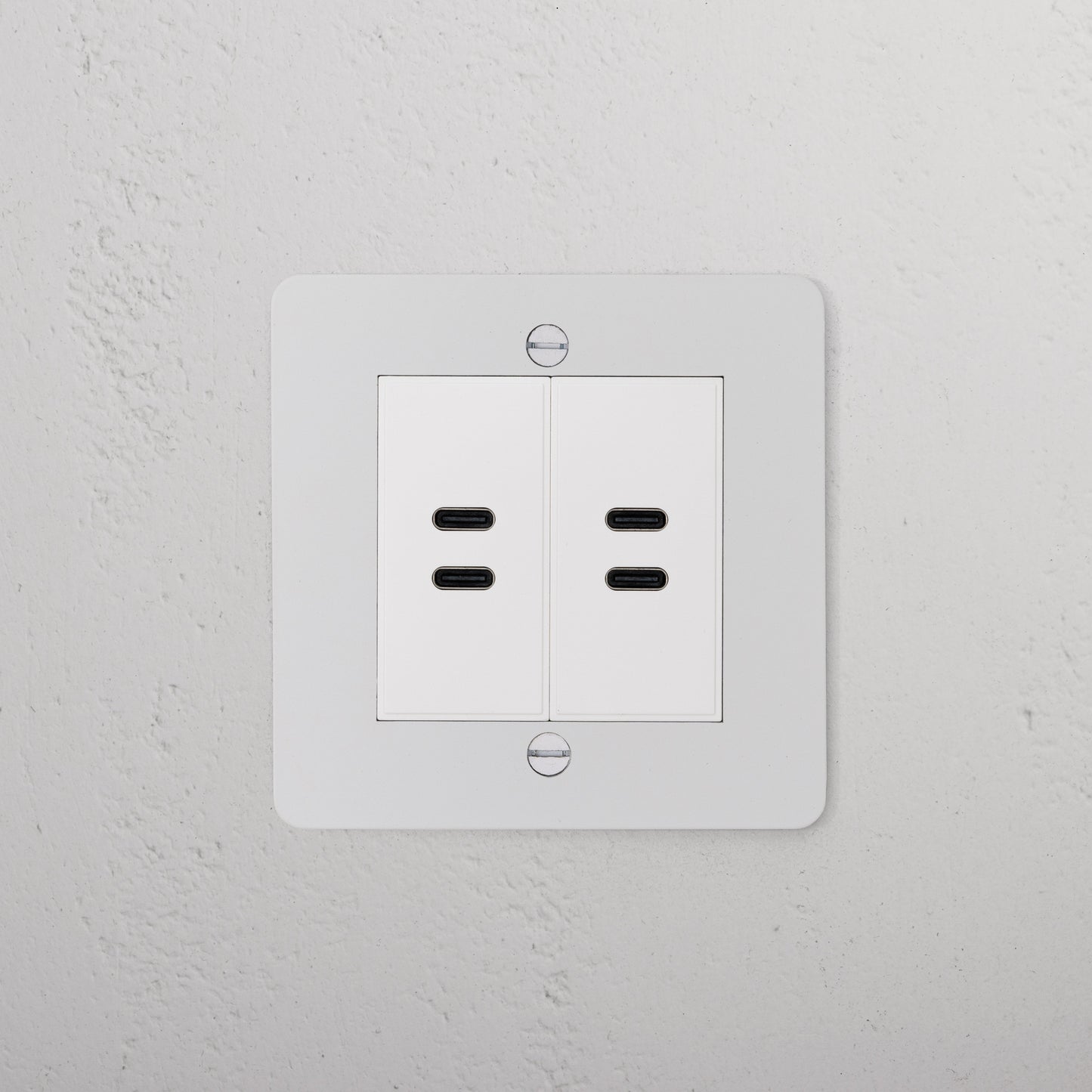 Skorter | 2x USB C+C Socket - Malbar White