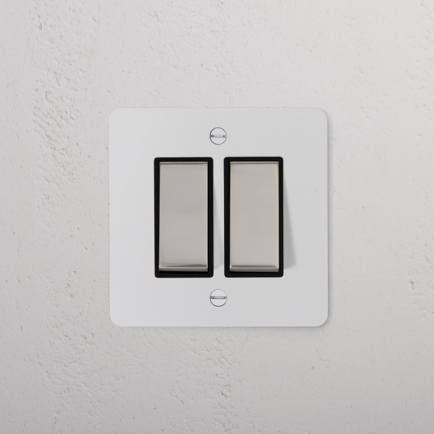 Skorter | 2G Two Way Rocker Switch - Malbar Polished Nickel Black