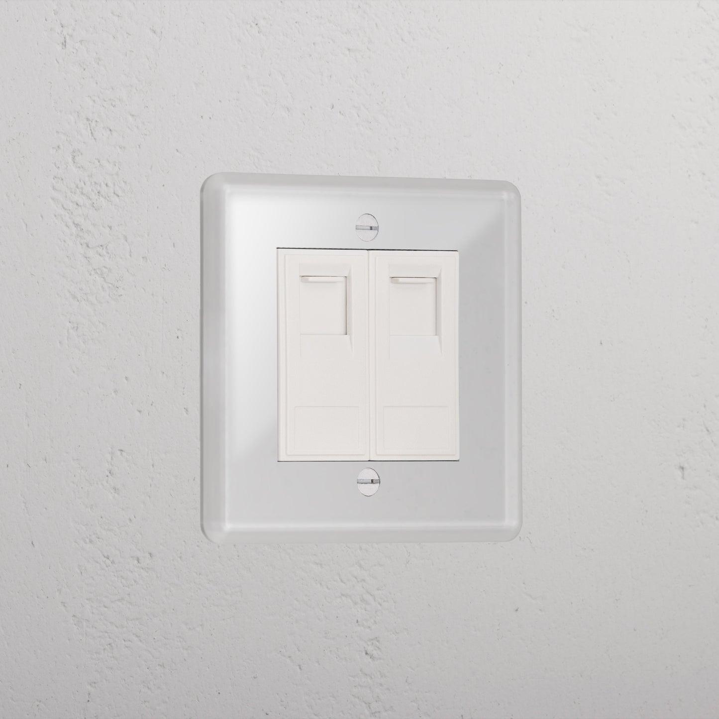 Skorter | 2x CAT6 connector - Clear White