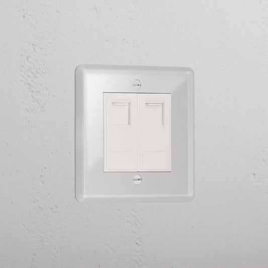 Skorter | 2x CAT6 connector - Clear White