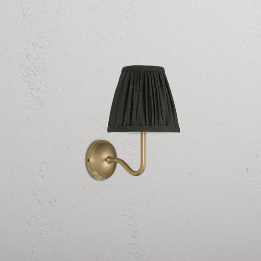 Skorter | Malvern Small Wall Lamp Folded Deep Green - Antique Brass