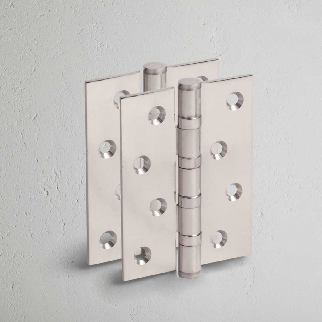Skorter | Curtis Door Hinge Pair - Polished Nickel
