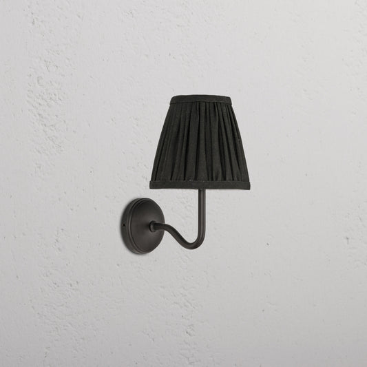 Skorter | Malvern Small Wall Lamp Pleated Deep Green - Bronze