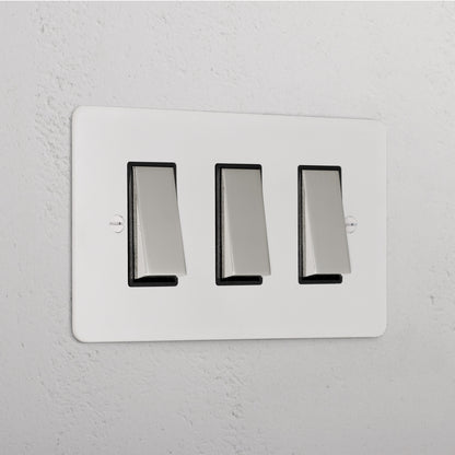 Skorter | 3G Two-way Rocker Switch - Malbar Polished Nickel Black