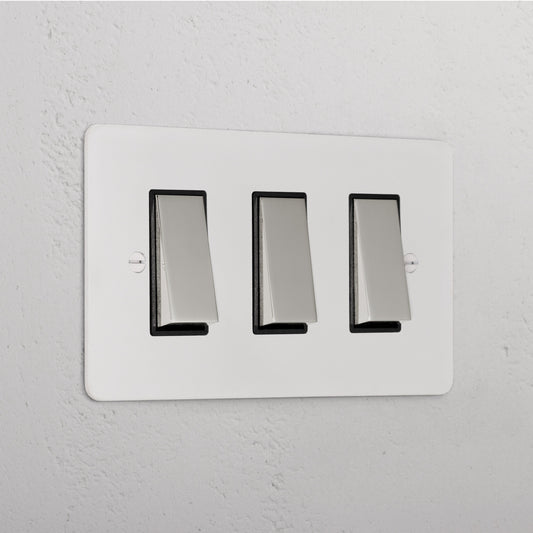 Skorter | 3G Two-way Rocker Switch - Malbar Polished Nickel Black