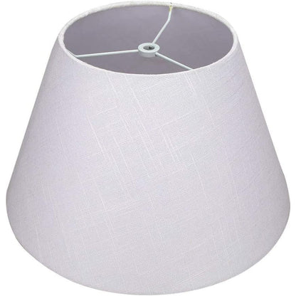 Medium Lamp Shade, Barrel Fabric Lampshade for Table Lamp and Floor Light, 7x13x7.8 inch, Natural Linen Hand Crafted, Spider (White) - SKØRTER