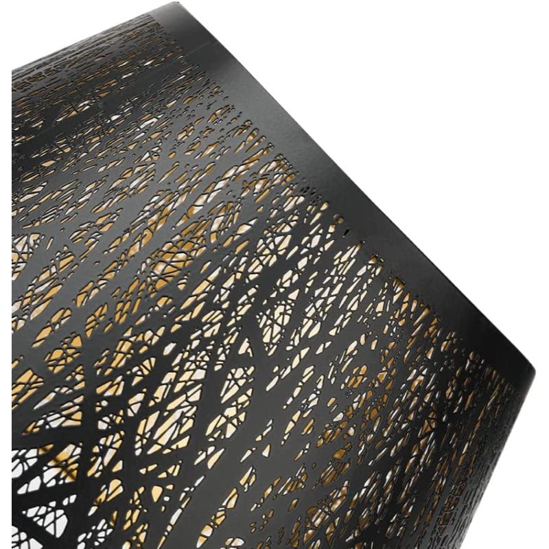 Medium Lamp Shade, Barrel Fabric Lampshade for Table Lamp and Floor Light, 7x13x7.8 inch, Natural Linen Hand Crafted, Spider (White) - SKØRTER