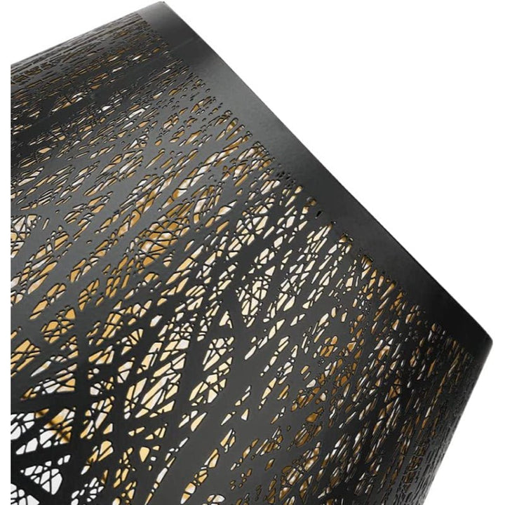 Medium Lamp Shade, Barrel Fabric Lampshade for Table Lamp and Floor Light, 7x13x7.8 inch, Natural Linen Hand Crafted, Spider (White) - SKØRTER