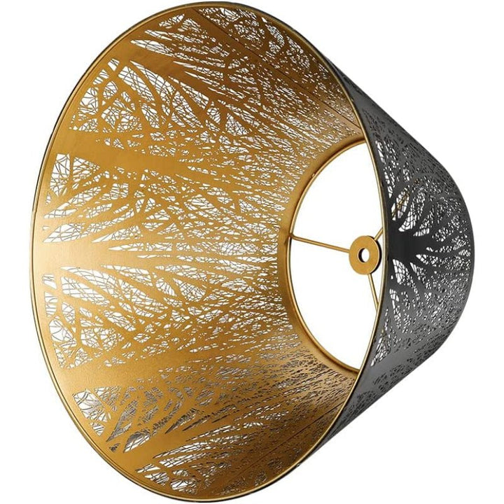 Medium Lamp Shade, Barrel Fabric Lampshade for Table Lamp and Floor Light, 7x13x7.8 inch, Natural Linen Hand Crafted, Spider (White) - SKØRTER