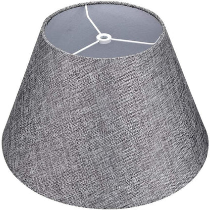 Medium Lamp Shade, Barrel Fabric Lampshade for Table Lamp and Floor Light, 7x13x7.8 inch, Natural Linen Hand Crafted, Spider (White) - SKØRTER