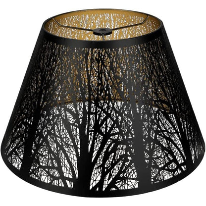 Medium Lamp Shade, Barrel Fabric Lampshade for Table Lamp and Floor Light, 7x13x7.8 inch, Natural Linen Hand Crafted, Spider (White) - SKØRTER