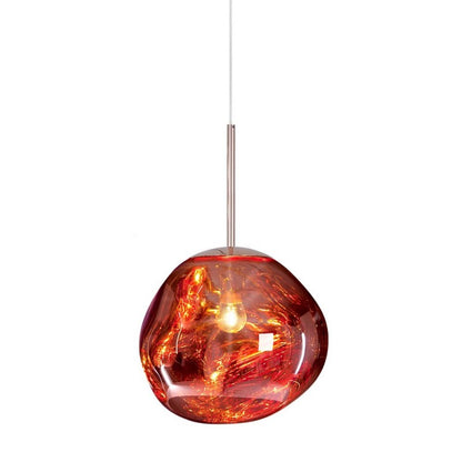 Skorter | Melt Pendant Light Fixture - Modern Glass Hanging Lamp for Kitchen Island & Dining Room