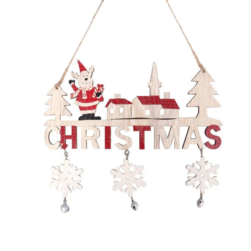 Skorter | Merry Christmas Wooden Door Pendant – Festive Welcome Sign for the Holiday Season