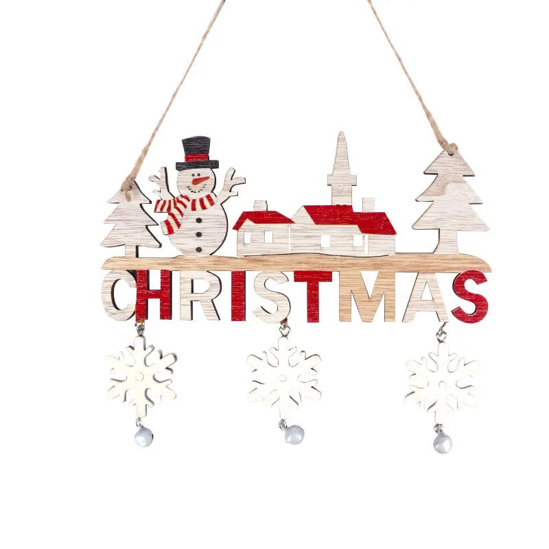 Skorter | Merry Christmas Wooden Door Pendant – Festive Welcome Sign for the Holiday Season