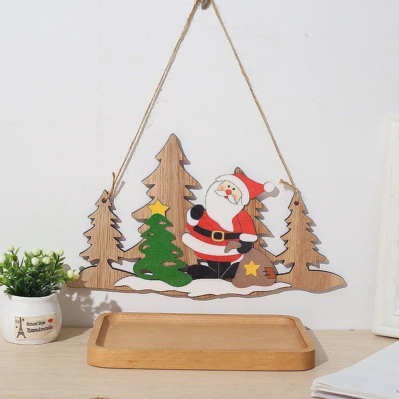 Skorter | Merry Christmas Wooden Door Pendant – Festive Welcome Sign for the Holiday Season