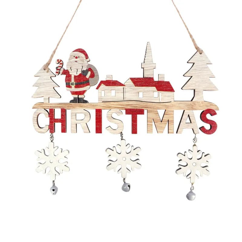 Skorter | Merry Christmas Wooden Door Pendant – Festive Welcome Sign for the Holiday Season