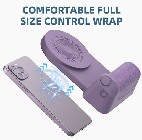 Skorter | Griply Magnetic Phone Holder with Wireless Charging – Anti-Vibration Hand Grip for Stable Shots