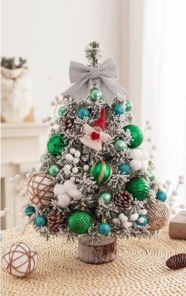 Skorter | Mini Tabletop Christmas Tree with LED Lights – 45CM Festive Decor for Home, Office & Parties