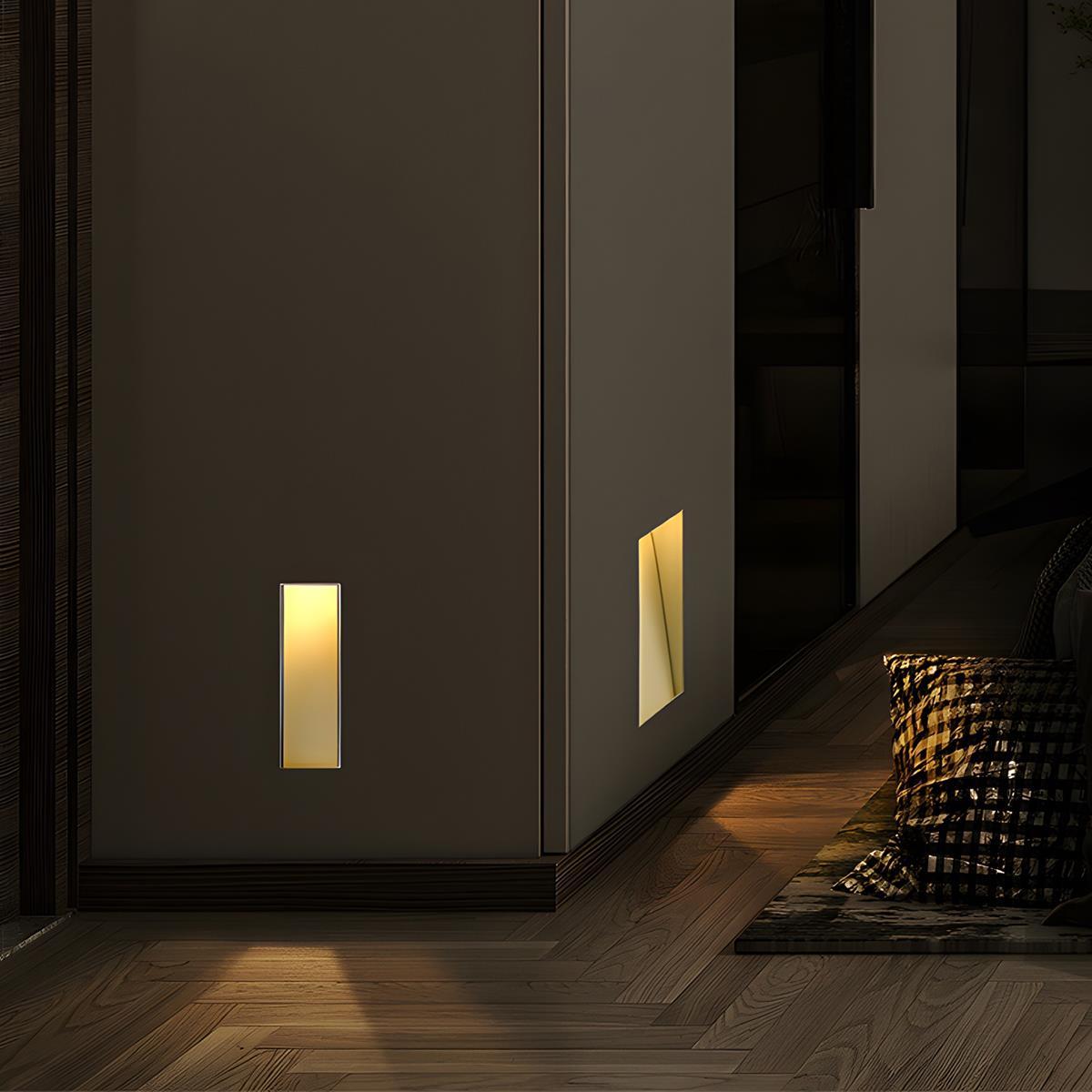 Skorter | LED Recessed Wall Sconces | Motion Sensor. Energy-Efficient & Ideal for Hallways. Living Rooms. and Bedrooms