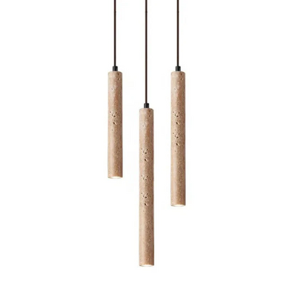 Skorter | Minimalist Travertine Wabi-Sabi Style LED Chandelier - LumoLine