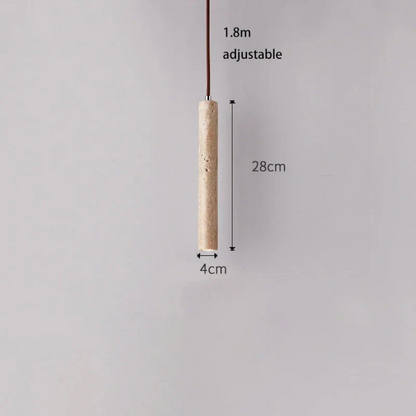 Skorter | Minimalist Travertine Wabi-Sabi Style LED Chandelier - LumoLine