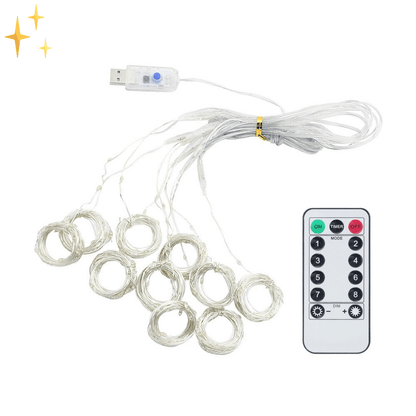 Skorter | Curtain lamp with remote control and movable light for a warm, safe atmosphere at home