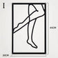 Skorter | Modern abstract female black line silhouette metal art │ Nordic woman iron wall hanging decoration ornament