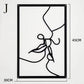 Skorter | Modern abstract female black line silhouette metal art │ Nordic woman iron wall hanging decoration ornament