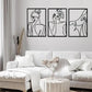Skorter | Modern abstract female black line silhouette metal art │ Nordic woman iron wall hanging decoration ornament