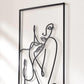 Skorter | Modern abstract female black line silhouette metal art │ Nordic woman iron wall hanging decoration ornament