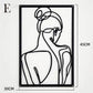 Skorter | Modern abstract female black line silhouette metal art │ Nordic woman iron wall hanging decoration ornament