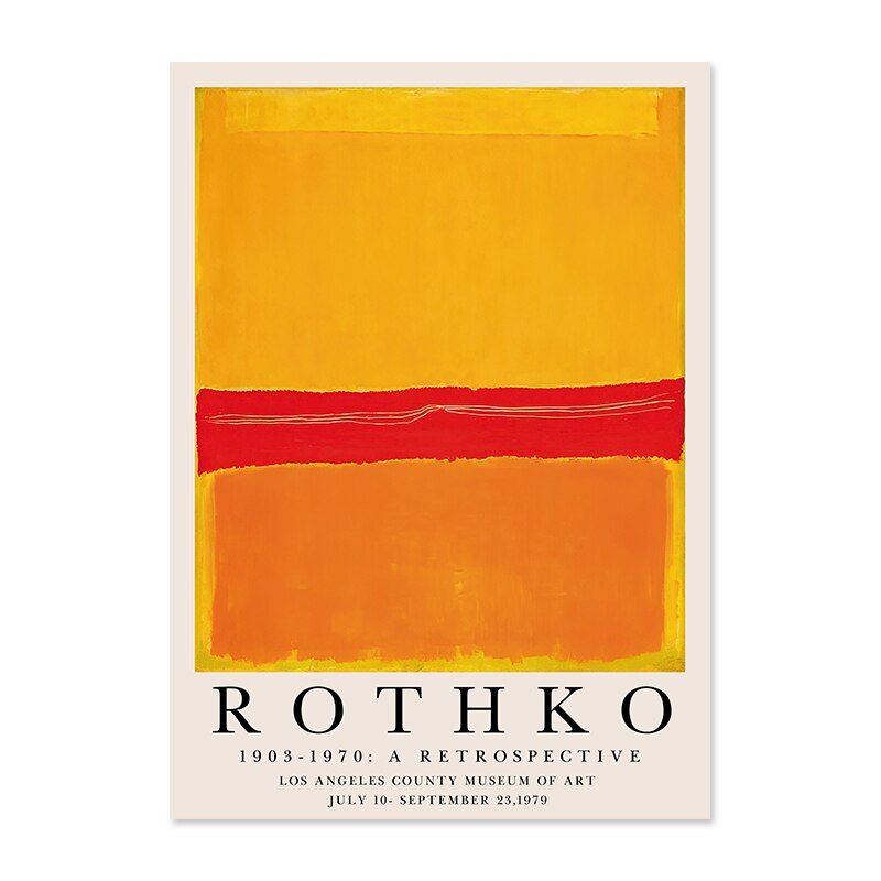 Skorter | ArtLuxe Modern Abstract Rothko Wall Art Poster | Canvas | Minimalist Design | Decor for Living Room & Office