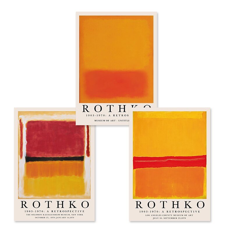 Skorter | ArtLuxe Modern Abstract Rothko Wall Art Poster | Canvas | Minimalist Design | Decor for Living Room & Office