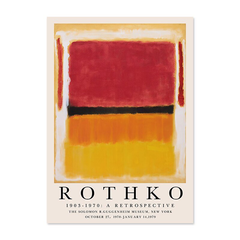 Skorter | ArtLuxe Modern Abstract Rothko Wall Art Poster | Canvas | Minimalist Design | Decor for Living Room & Office