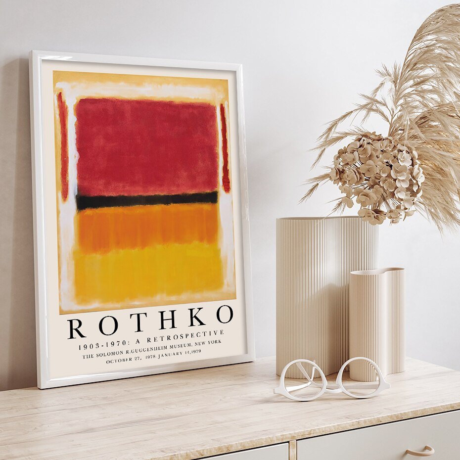 Skorter | ArtLuxe Modern Abstract Rothko Wall Art Poster | Canvas | Minimalist Design | Decor for Living Room & Office
