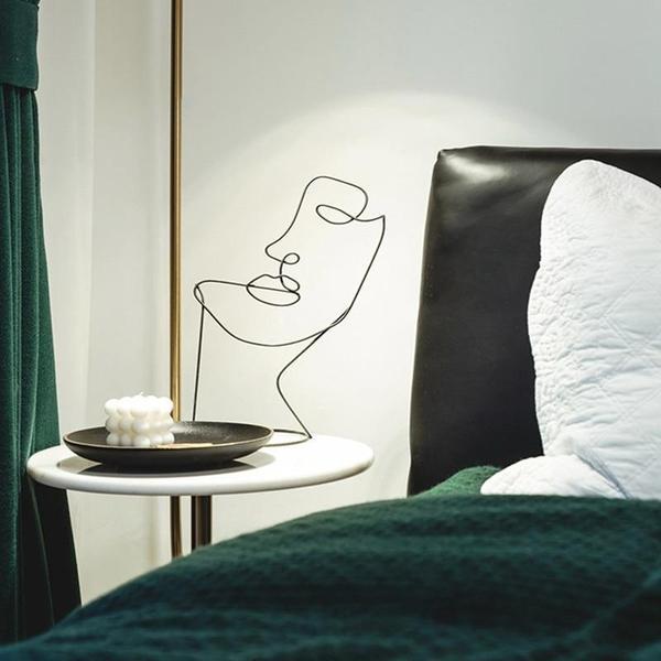 Modern Abstract Single Line Face Head Decorative Art - SKØRTER