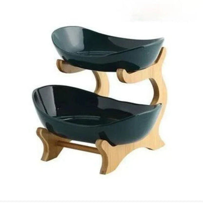 Skorter | BambuNest – Modern Bamboo Fruit Basket with Removable Trays & Multi-Tier Design