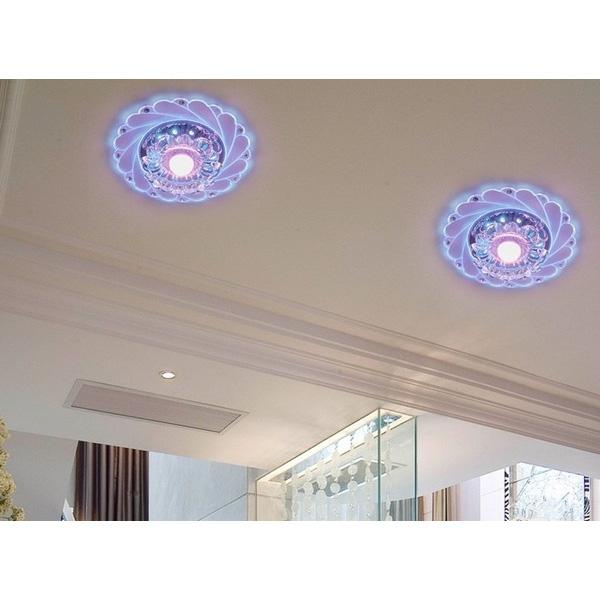Skorter | Modern Crystal LED Spare Light Ceiling Blue Lamp Fixture Candelabra