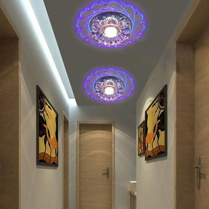 Skorter | Modern Crystal LED Spare Light Ceiling Blue Lamp Fixture Candelabra