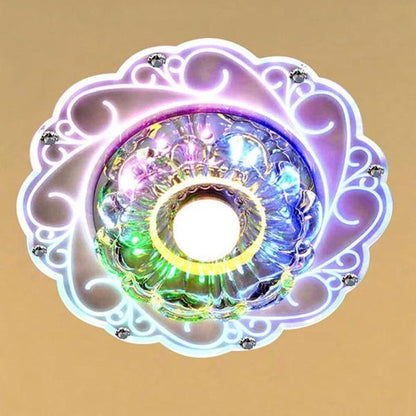 Skorter | Modern Crystal LED Spare Light Ceiling Blue Lamp Fixture Candelabra
