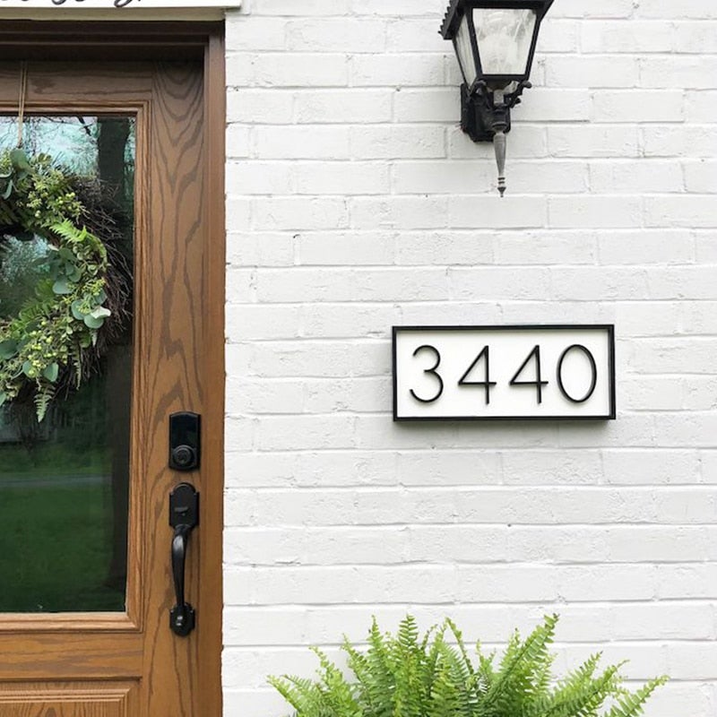 Skorter | Modern House Numbers – 3D Floating Effect & Weatherproof Zinc Alloy Design