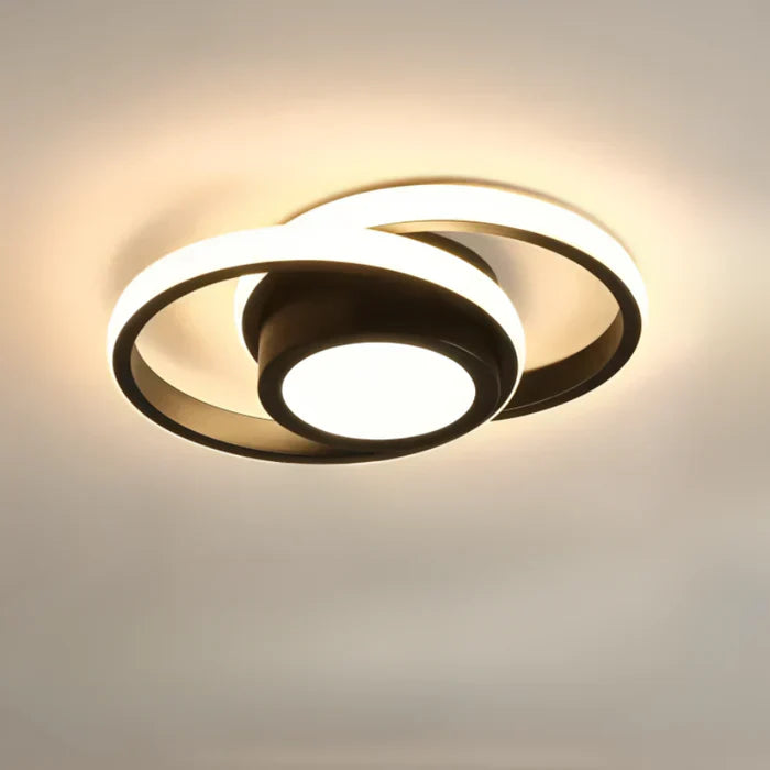 Skorter | Modern LED Ceiling Lamp with Double Ring Design - Twilight Rings