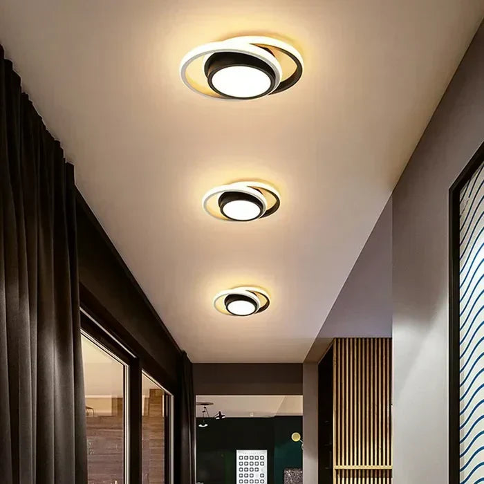 Skorter | Modern LED Ceiling Lamp with Double Ring Design - Twilight Rings