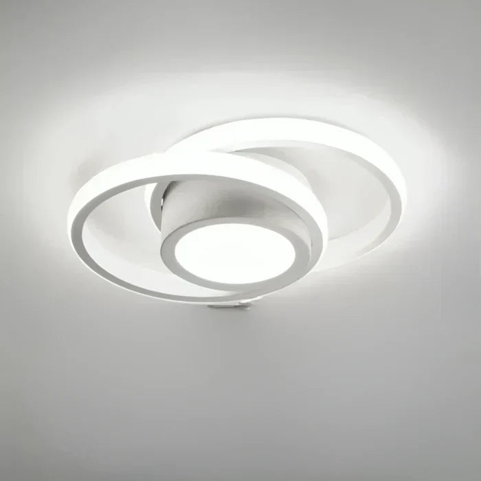 Skorter | Modern LED Ceiling Lamp with Double Ring Design - Twilight Rings
