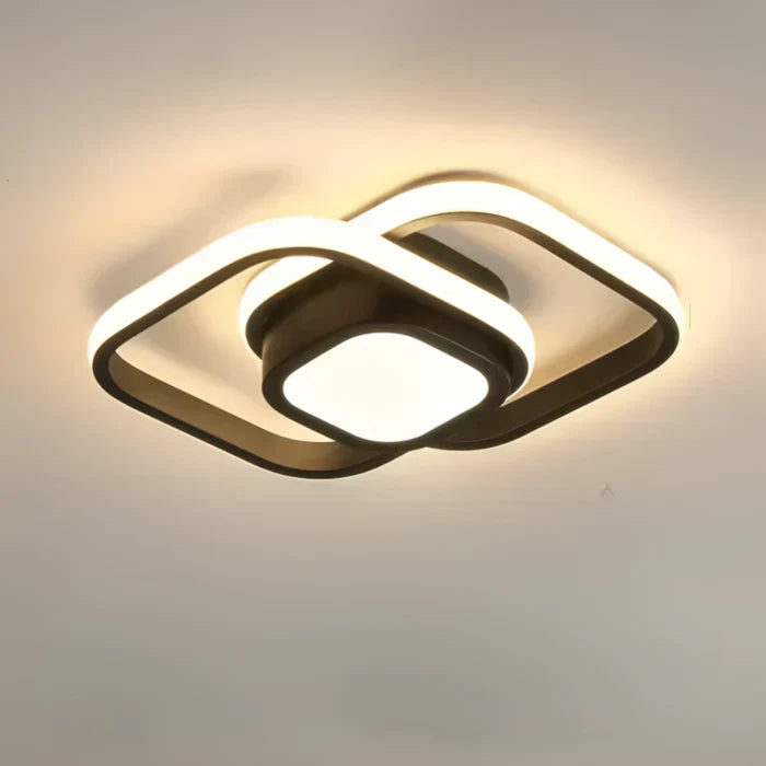 Skorter | Modern LED Ceiling Lamp with Double Ring Design - Twilight Rings