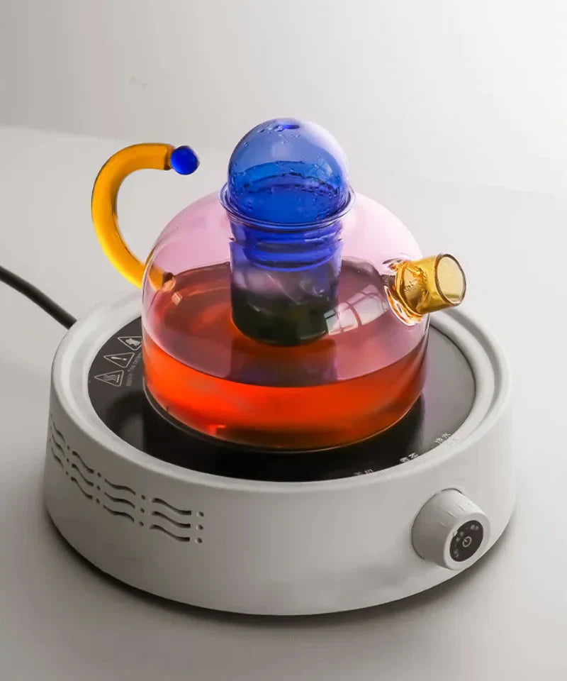 Skorter | Color Bloom Glass Teapot & Cup Set