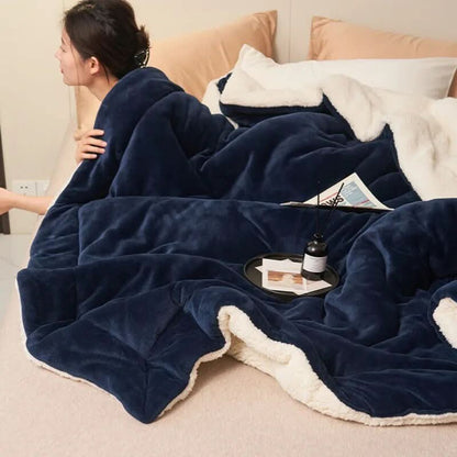 Skorter | Reversible Sherpa Fleece Blanket for Bed and Sofa