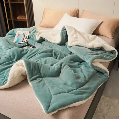 Skorter | Reversible Sherpa Fleece Blanket for Bed and Sofa